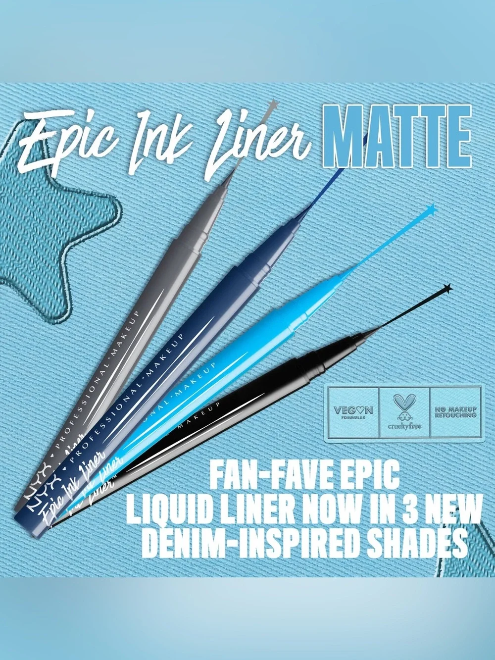 NYX Epic Ink Waterproof Liquid Eyeliner - Vintage Baby, NEW